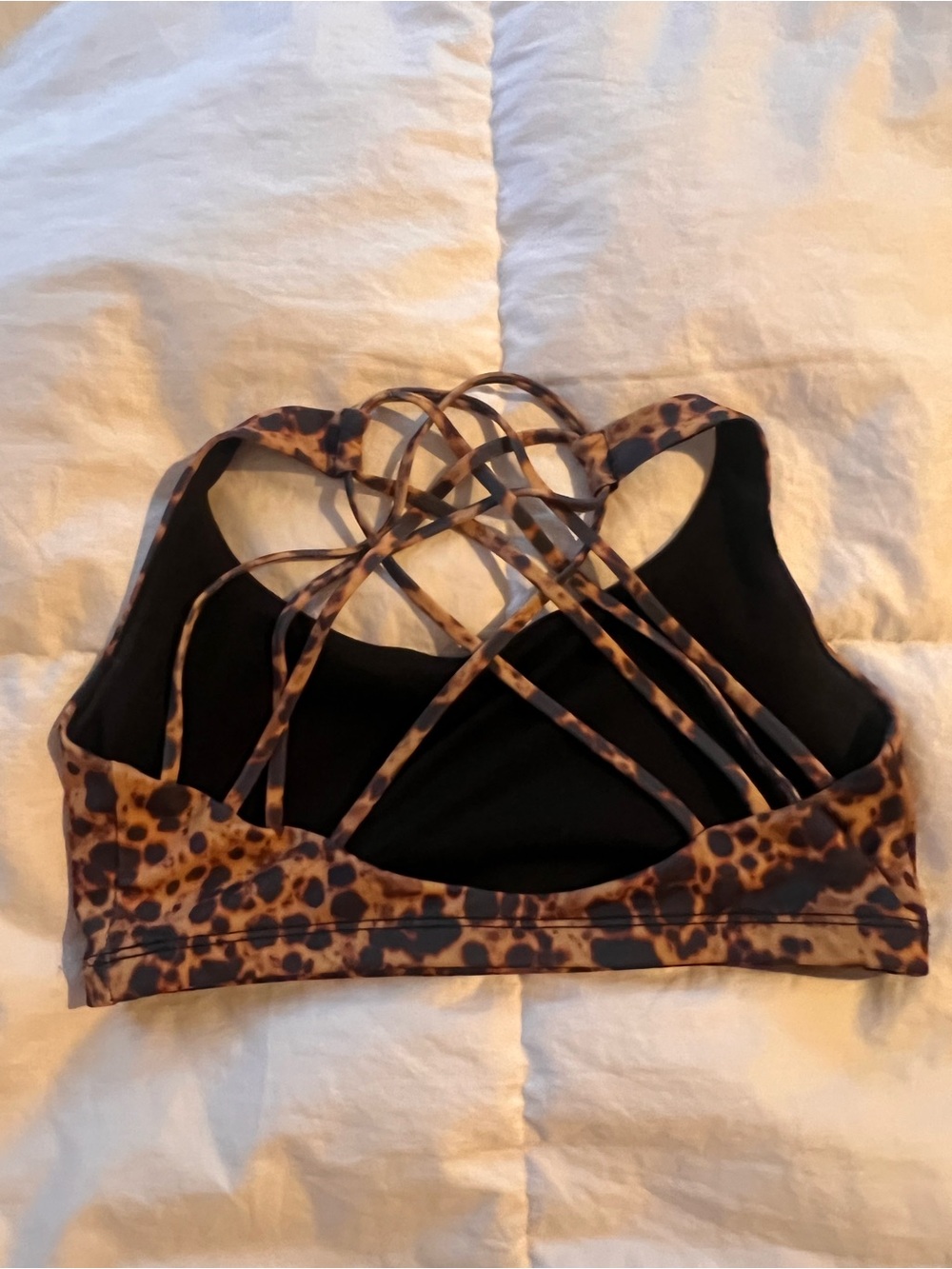 Onzie Tortoise Shell Matching Set Chic Bra Medium + High Rise Capri Small - Picture 9 of 11
